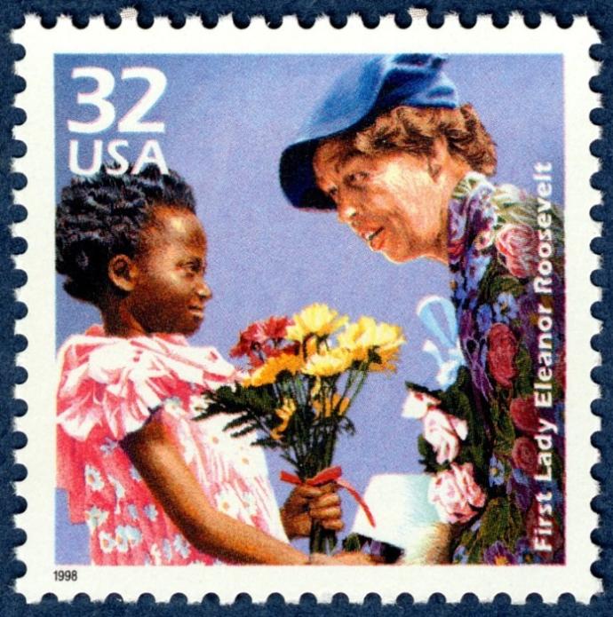 The 32-cent Eleanor Roosevelt stamp was issued September 10, 1998.