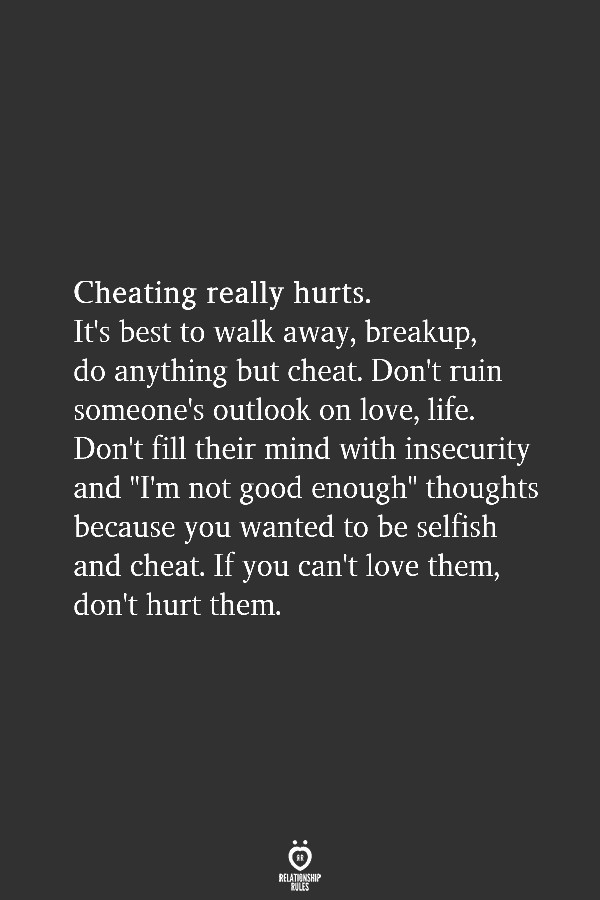 The Truths about cheating that nobody likes to hear