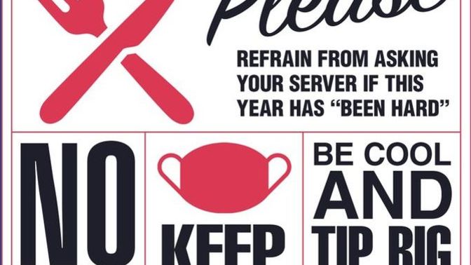 Please, Be patient with restaurant workers.