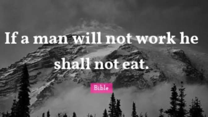 Why God gave us work as a condition of living