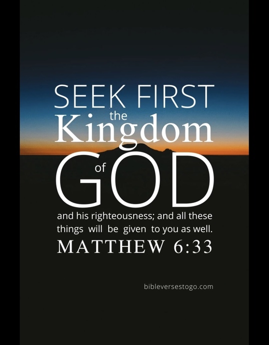 How I understand Matthew 6:33