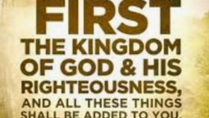 How I understand the kingdom of God in Mathew 6:33