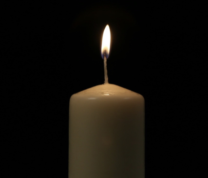 A photo of a candle to represent the spiritual nature and side of life
