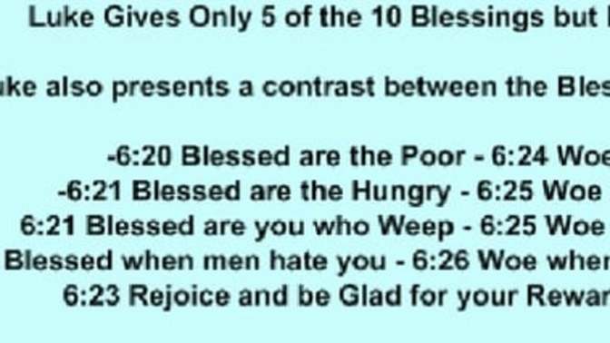 How I understand the beatitudes in Luke (as opposed to Matthew)