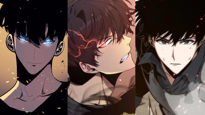 [Left to Right: Solo Leveling, Tomb Raider King, Omniscient Reader]
