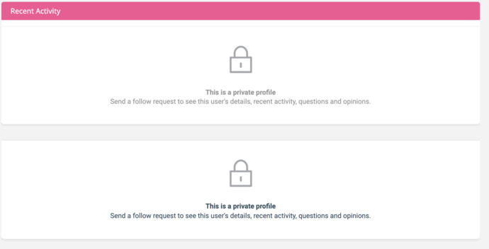 For reference this is all we see if we aren't listed as followers on your bio