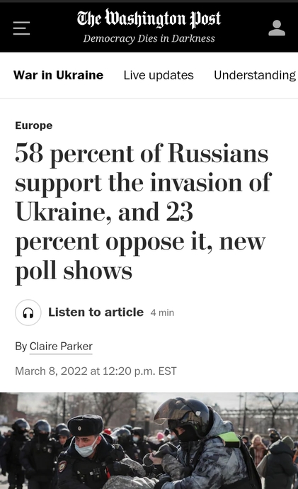 Russian citizens and the war in Ukraine