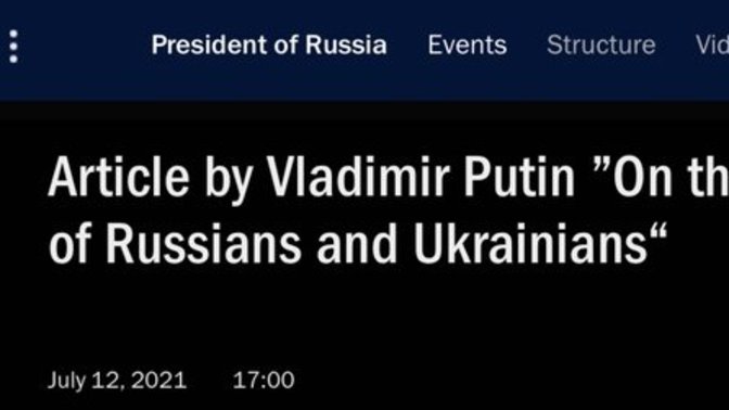Why Russia is Invading Ukraine