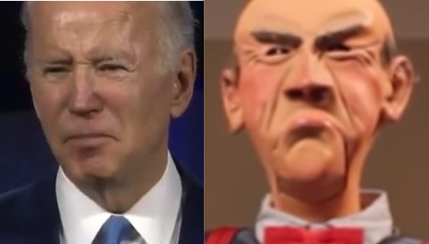 One mouths all sorts of thoughts of others. The other is a ventriloquists dummy.