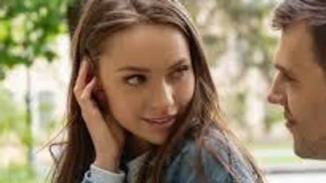 Oblivious flirting? Or not - may be. Awkward moment for sure.