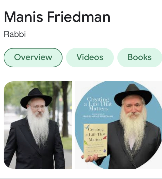 Mr. Manis Friedman on Reward and Punishment