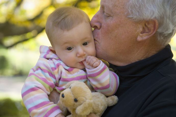 grandchild and grandpapa