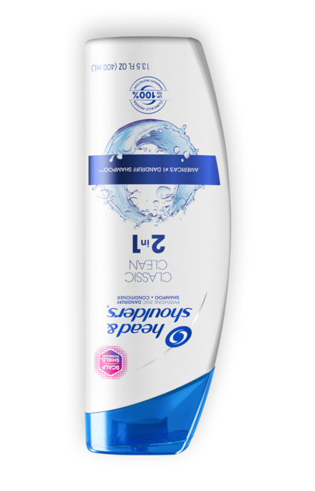 This is not the shampoo I use, but it is an image of an upside down shampoo bottle.