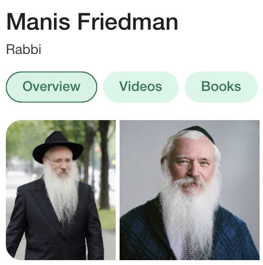Rabbi Manis Friedman on Human Nature