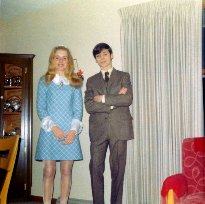 The year is 1971, when I started dating, but this is not actually me!