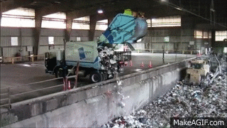 my private garbage-truck after unloading all my trashcan!