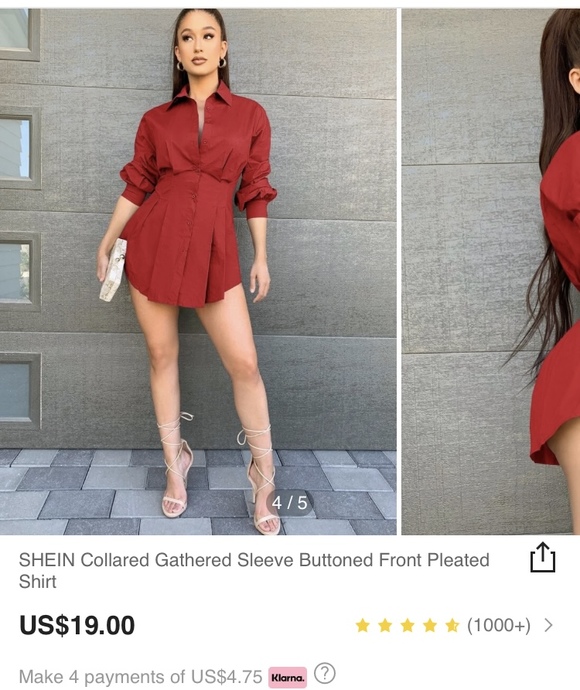 Red blouse will be loose or tucked in (depending on the bagginess-factor)
