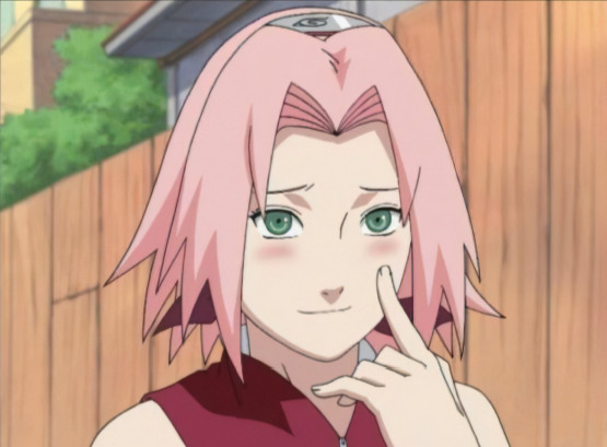 Big green eyes, thin lips, white skin, long pointy sloped shaped nose
