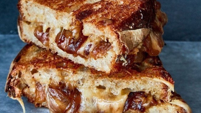 Christmas or Hanukkah Onion Sandwiches