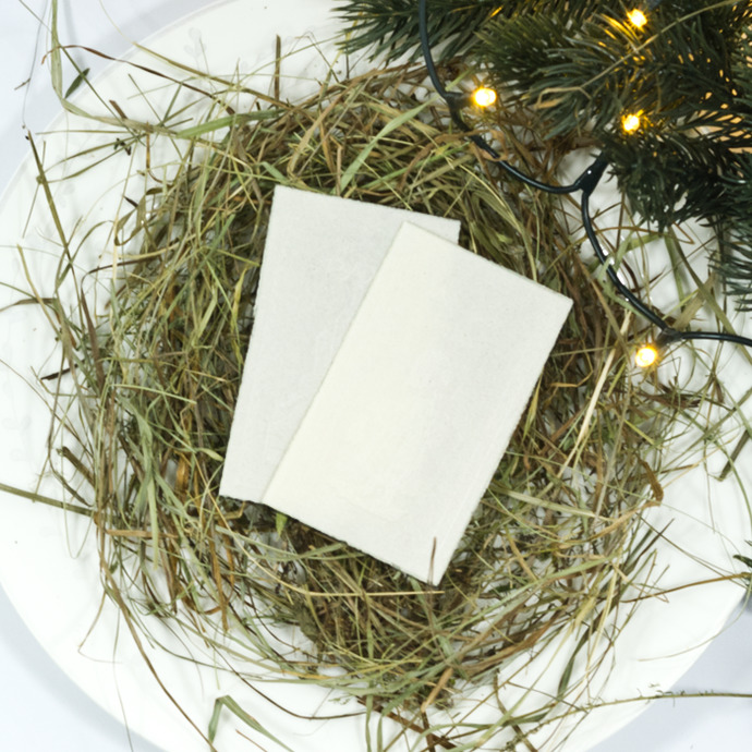 Christmas wafer on hay