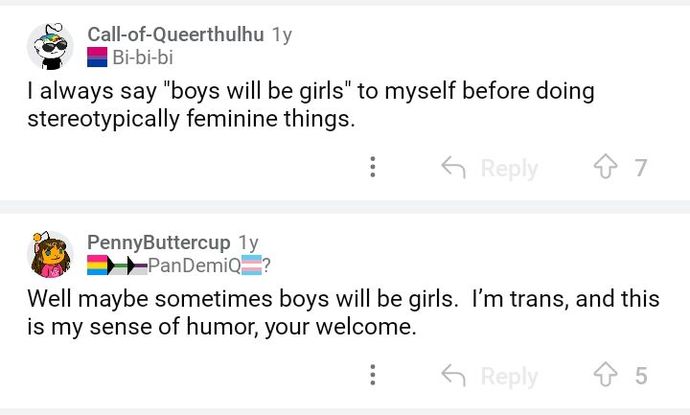"Boys will be girls"