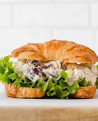 Chicken salad croissant sandwich