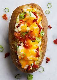 A loaded baked potato