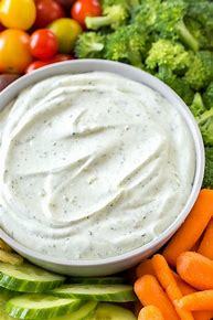 A bowl of ranch dressing
