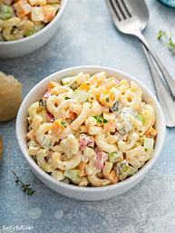 A bowl of mac salad
