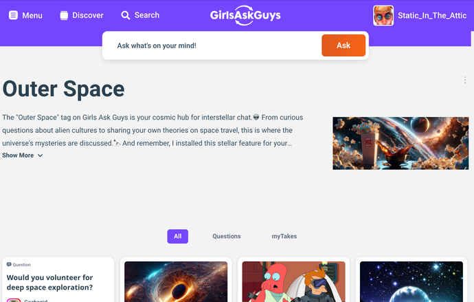 One of the Biggest Updates of Girls Ask Guys has been completed! Let's take a look at it.