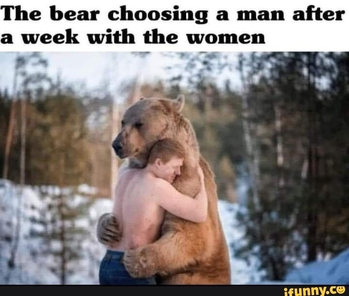 Why are men acting like we are delusional because we chose bears? They have been mistreating us for centuries and still act like vicitms.