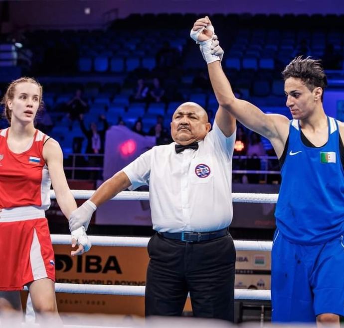 Imane Khelif (on the right)