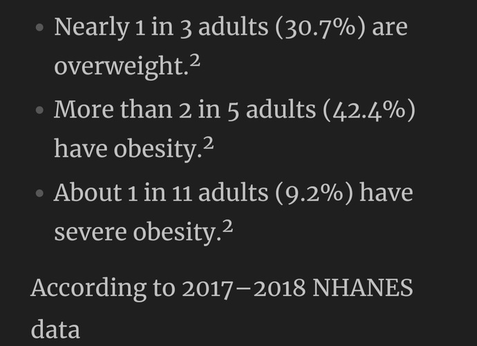 Adults 100% minus [31, 42, 9] is less than 20% gasp.