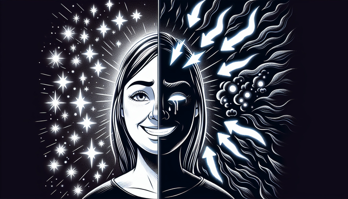 Feminist pretending she is equal, but deep inside, she realizes how biology is biased against her.