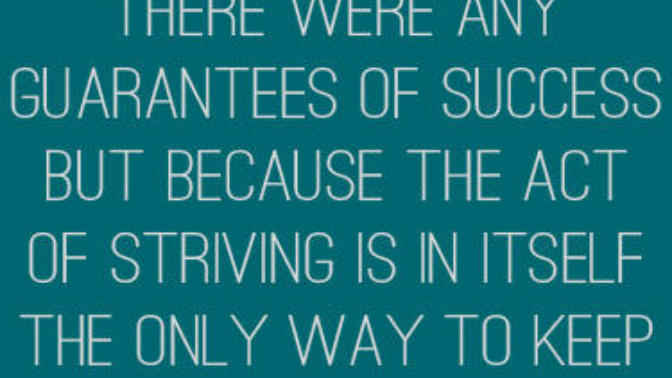 Is persistence important to be happy?