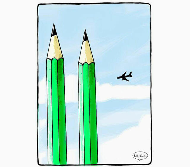 Some of The Most Powerful Cartoons and Pictures Following The Attack on Charlie Hebdo