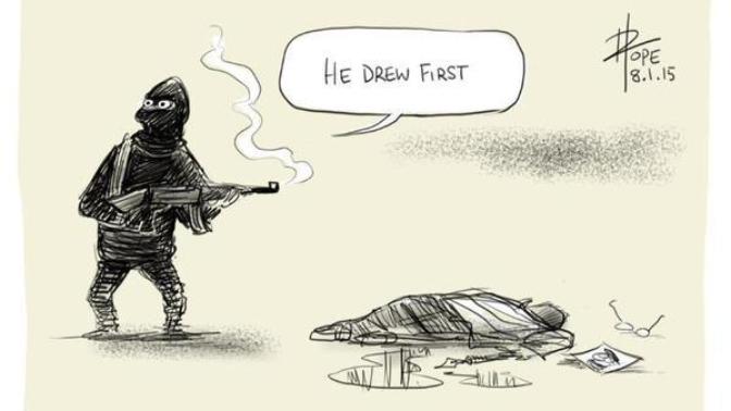 Powerful Cartoons and Pictures Following The Attack on Charlie Hebdo