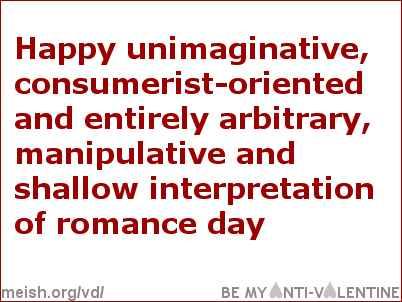 Valentines day. The point of view from a female in a long term relationship.
