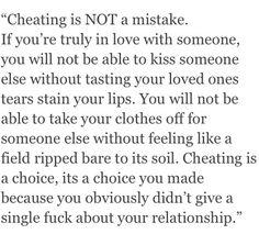 Cheating Is Not A Mistake