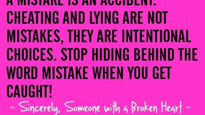Cheating Is Not A Mistake