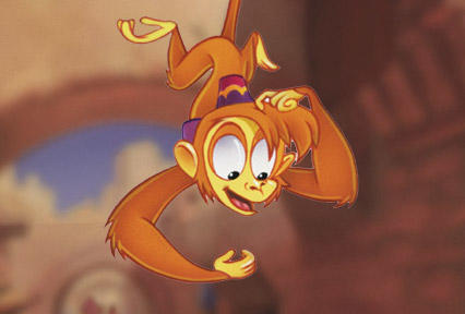 From Aladdin who wins in a fight, the monkey or the parrot?