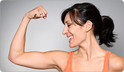 How do you get rid of muscle/toneness on a female?