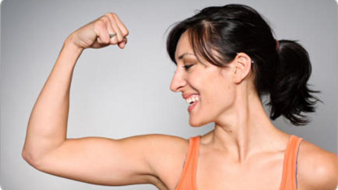 How do you get rid of muscle/toneness on a female?