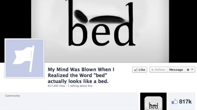 Does word ''bed'' look like a bed to you?