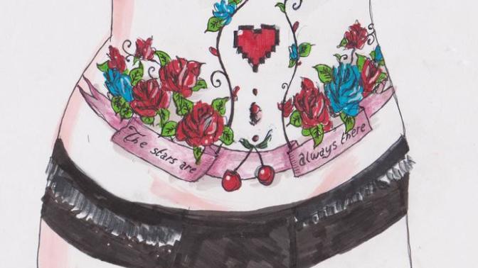 Opinions on this stomach/hips tattoo design?