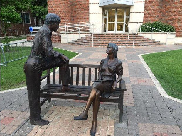 Feminists upset over statue of man and woman talking - Thoughts?