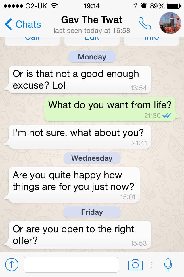 This is a convo from my ex, who I am not interested in anymore. Anyone got a good reply to this?