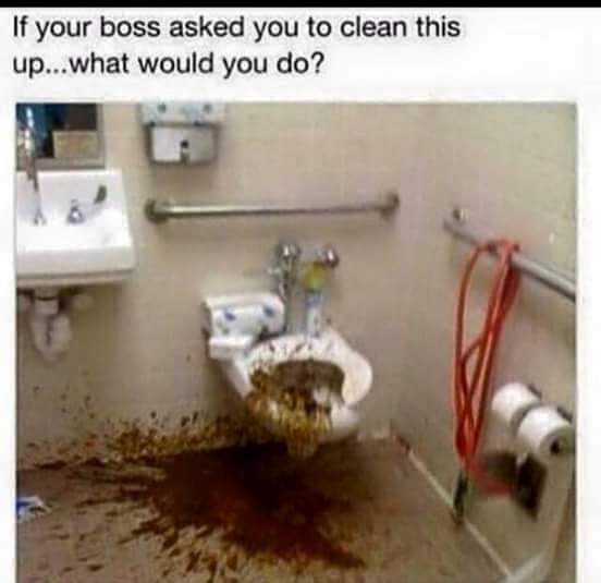 If your boss asked you to clean this. What would you do?