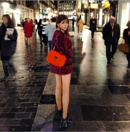 If you went to your girlfriend's place to pick her up for a date and she showed up with this outfit, what would you do?