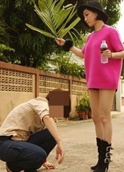 If you went to your girlfriend's place to pick her up for a date and she showed up with this outfit, what would you do?